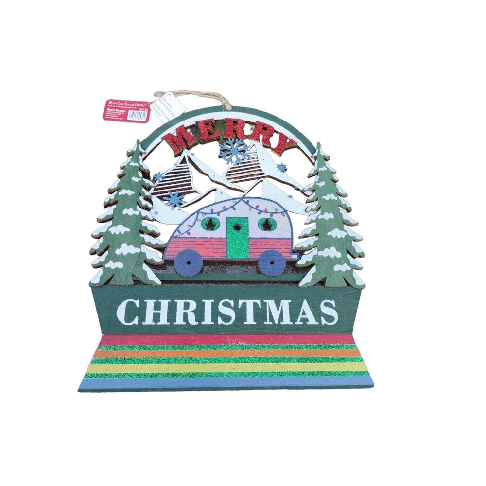 World Market Christmas 2022 Laser Cut Mid-Century‎ Teardrop Trailer Wall Hanging